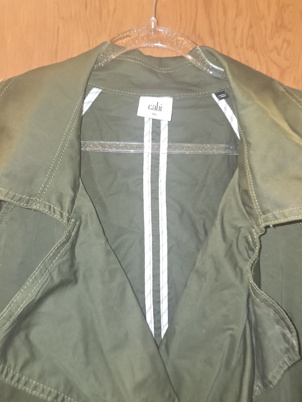 New no tags Cabi XL olive green pocketed coat - Picture 4 of 10